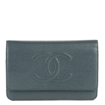 Chanel Caviar Timeless CC Wallet on Chain WOC Navy 1 of 8