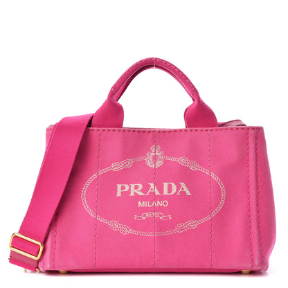 Prada Canapa Small Logo Tote Fuxia 1 of 17