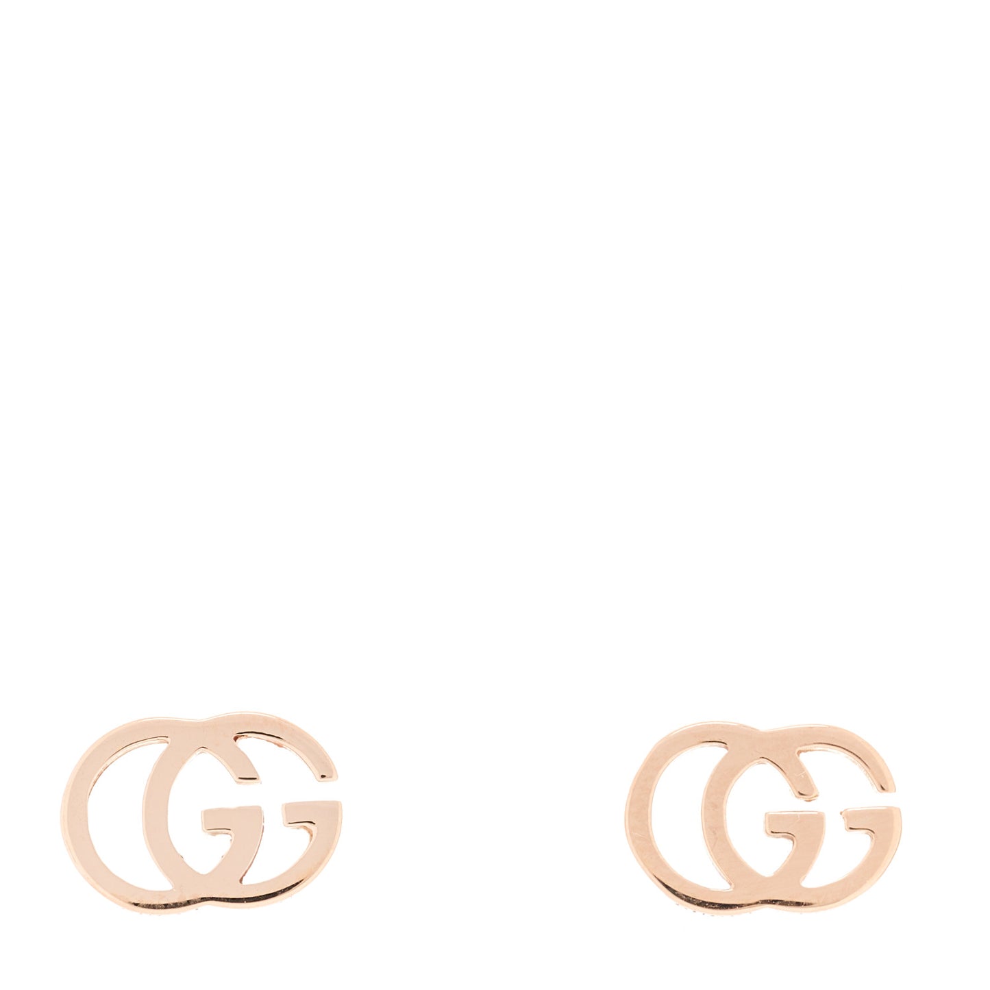 18K Rose Gold GG Tissue Stud Earrings