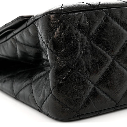 Chanel Metallic Aged Calfskin Quilted 2.55 Reissue 227 Flap Black 9 of 10