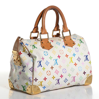 Louis Vuitton Monogram Multicolor Speedy 30 White 3 of 7
