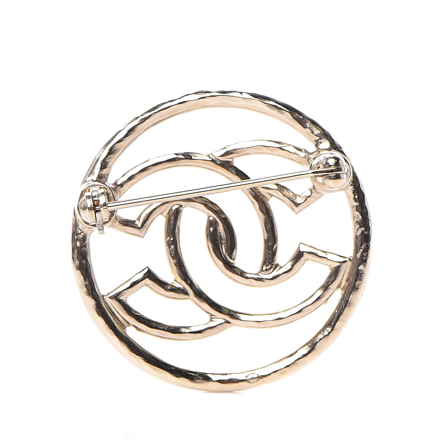 Chanel Metal CC Brooch Light Gold 3 of 4