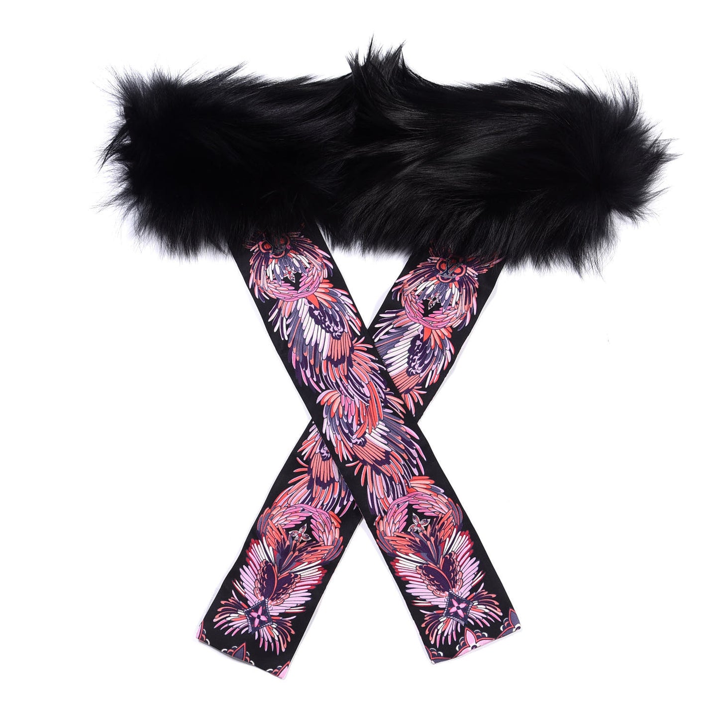 Silk Fox Fur Innocence Bandeau Black