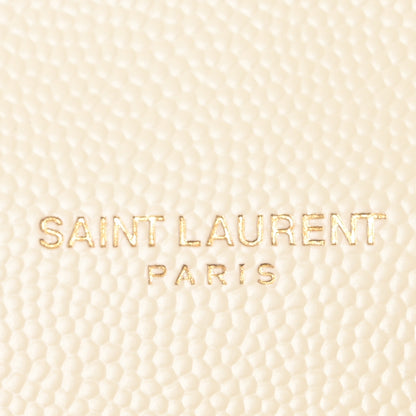 Saint Laurent Grain De Poudre Calfskin Medium Classic Monogram Kate Tassel Satchel Crema Soft 6 of 10