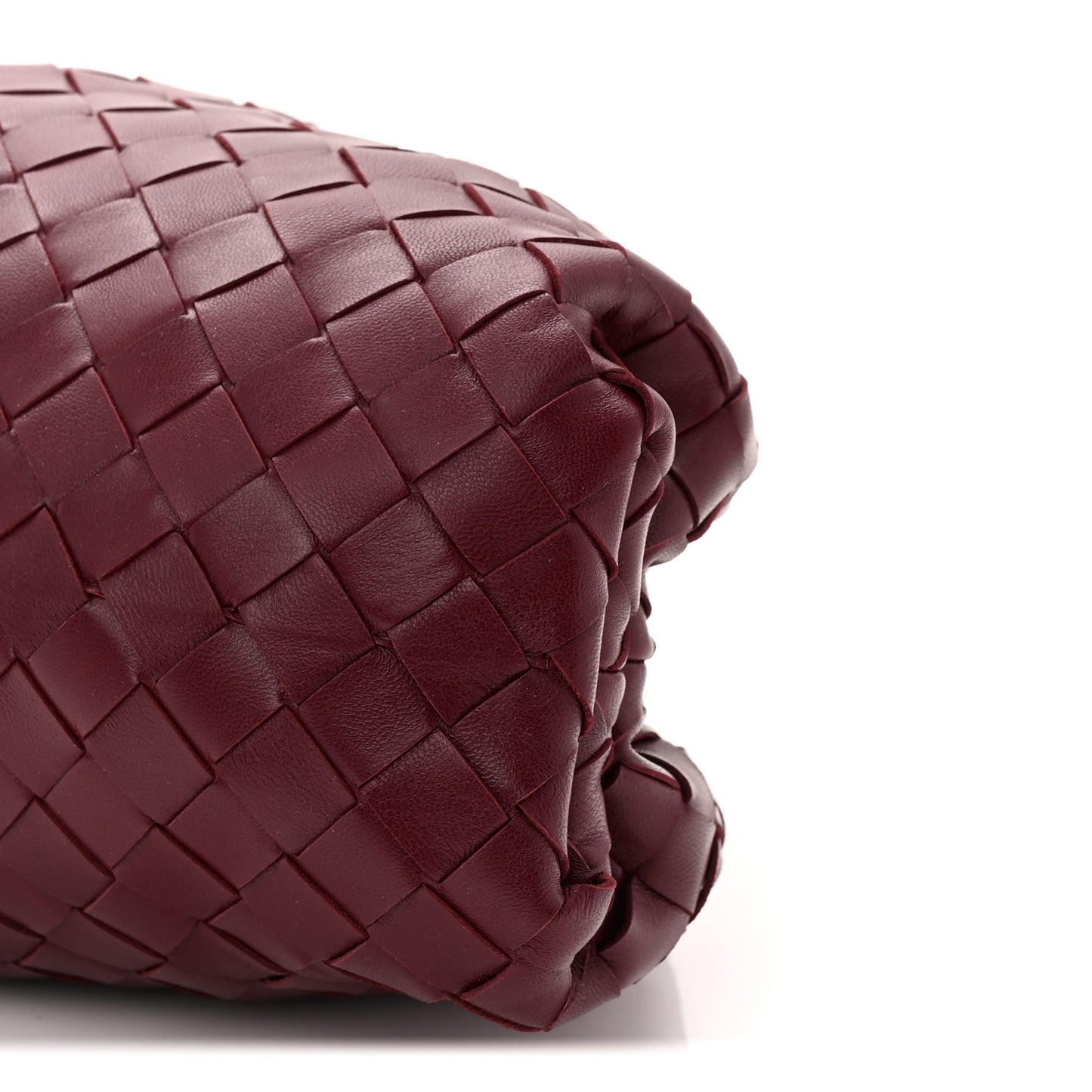 Nappa Maxi Intrecciato The Pouch Oversized Clutch Bordeaux