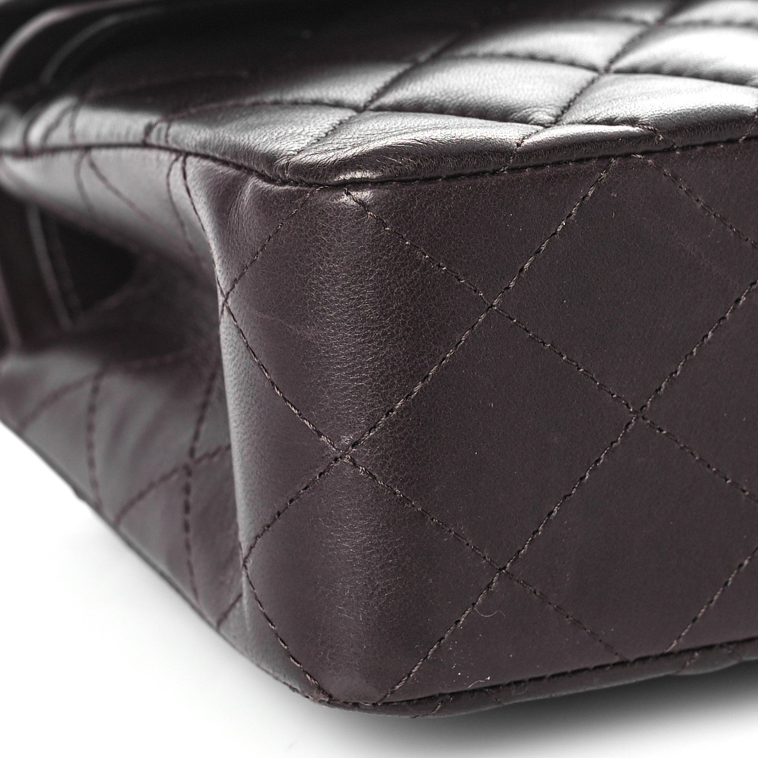 Chanel Lambskin Quilted Small Double Flap Dark Brown 8 of 10