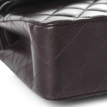 Chanel Lambskin Quilted Small Double Flap Dark Brown 8 of 10
