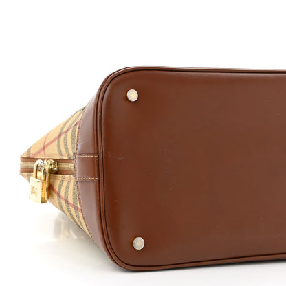 Burberry Haymarket Check Top Handle Crossbody Brown 9 of 20