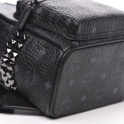 MCM Visetos Small Side Stud Stark Backpack Black 7 of 8