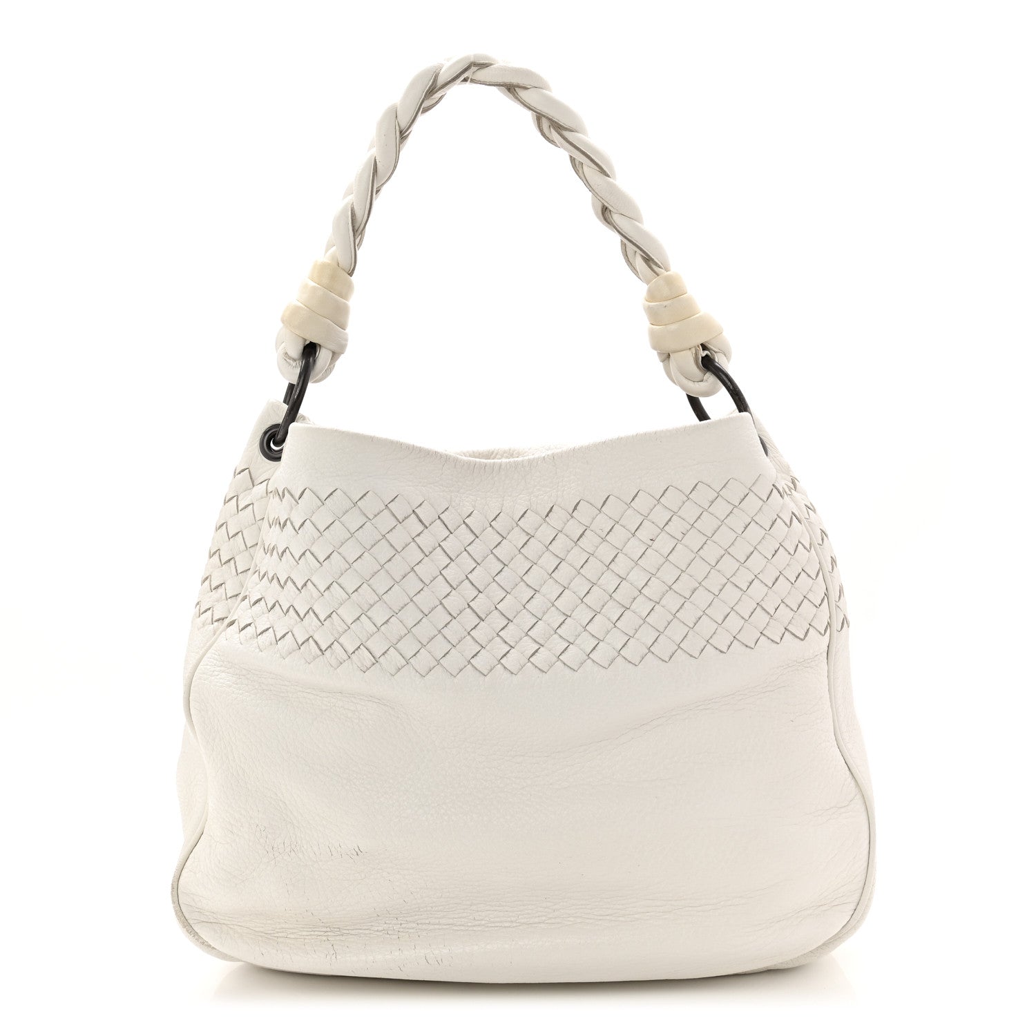 Bottega Veneta Cervo Intrecciato Shoulder Bag White 1 of 17