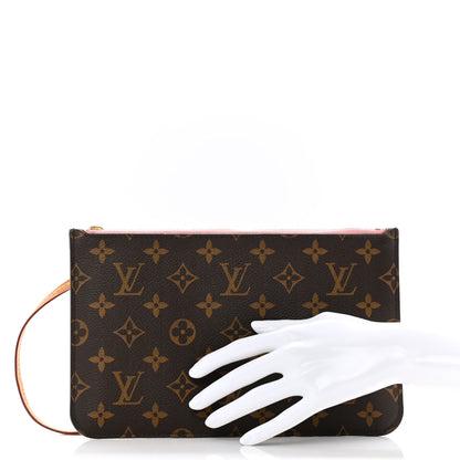 Louis Vuitton Monogram Neverfull MM GM Pochette Rose Ballerine 2 of 11