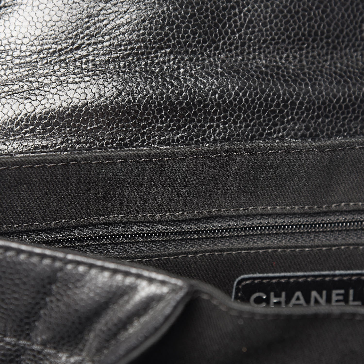 Chanel Caviar Quilted Timeless Accordion Flap Black 11 of 14