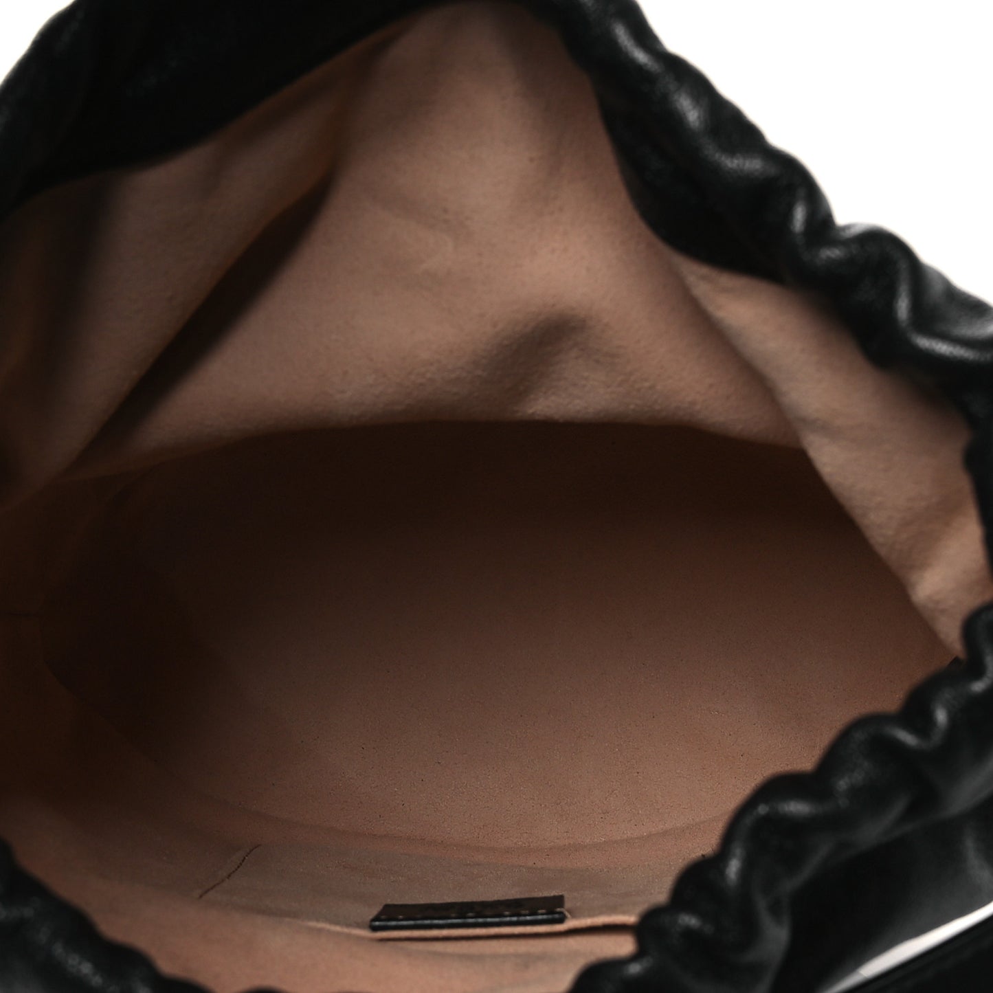 Azalea Sakai Calfskin Horsebit 1955 Drawstring Bucket Bag Black