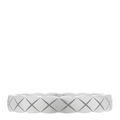 Chanel 18K White Gold Mini Coco Crush Ring 52 6 1 of 5