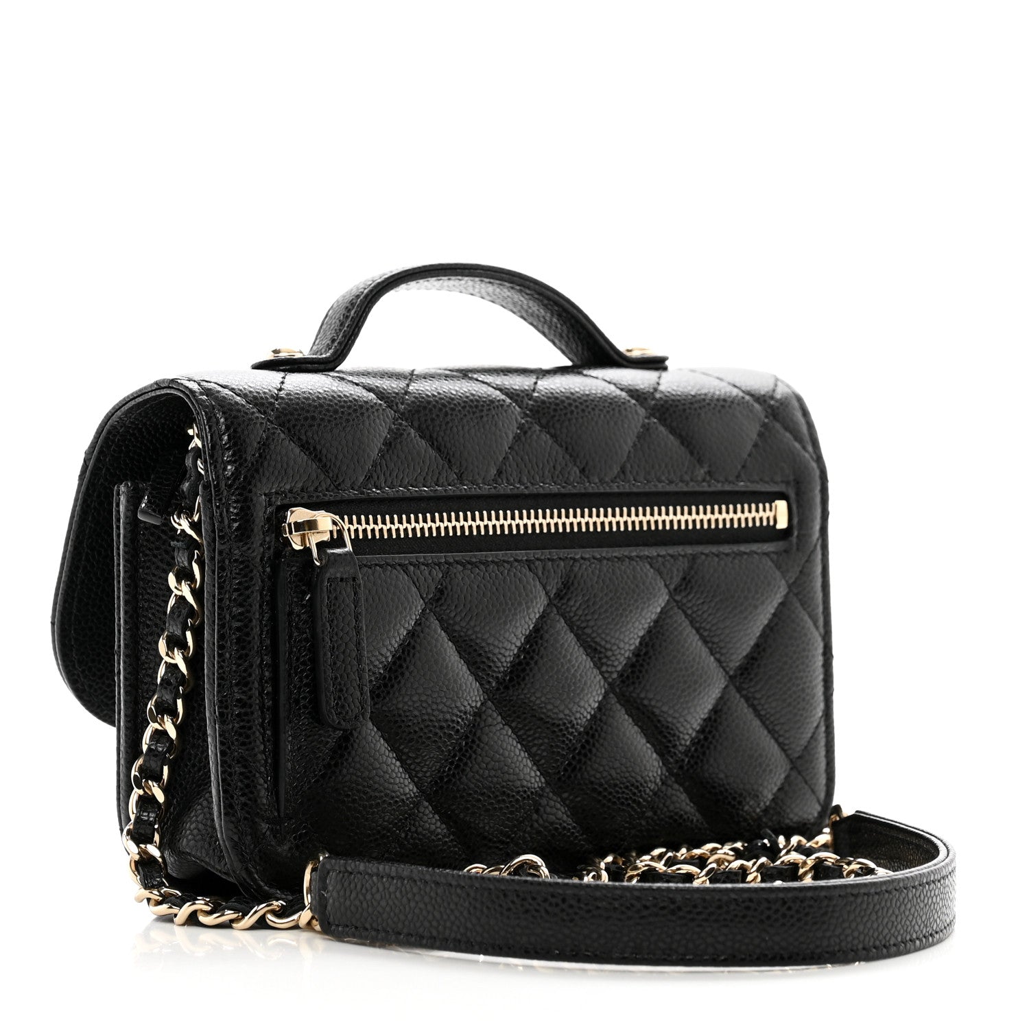 Chanel Caviar Quilted Business Affinity Clutch With Chain Black 3 of 11