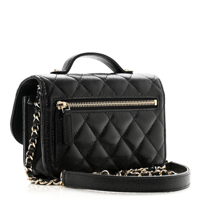Chanel Caviar Quilted Business Affinity Clutch With Chain Black 3 of 11
