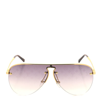 Louis Vuitton LOUIS VUITTON Grease Mask Sunglasses Z1470U Gold 2 of 9