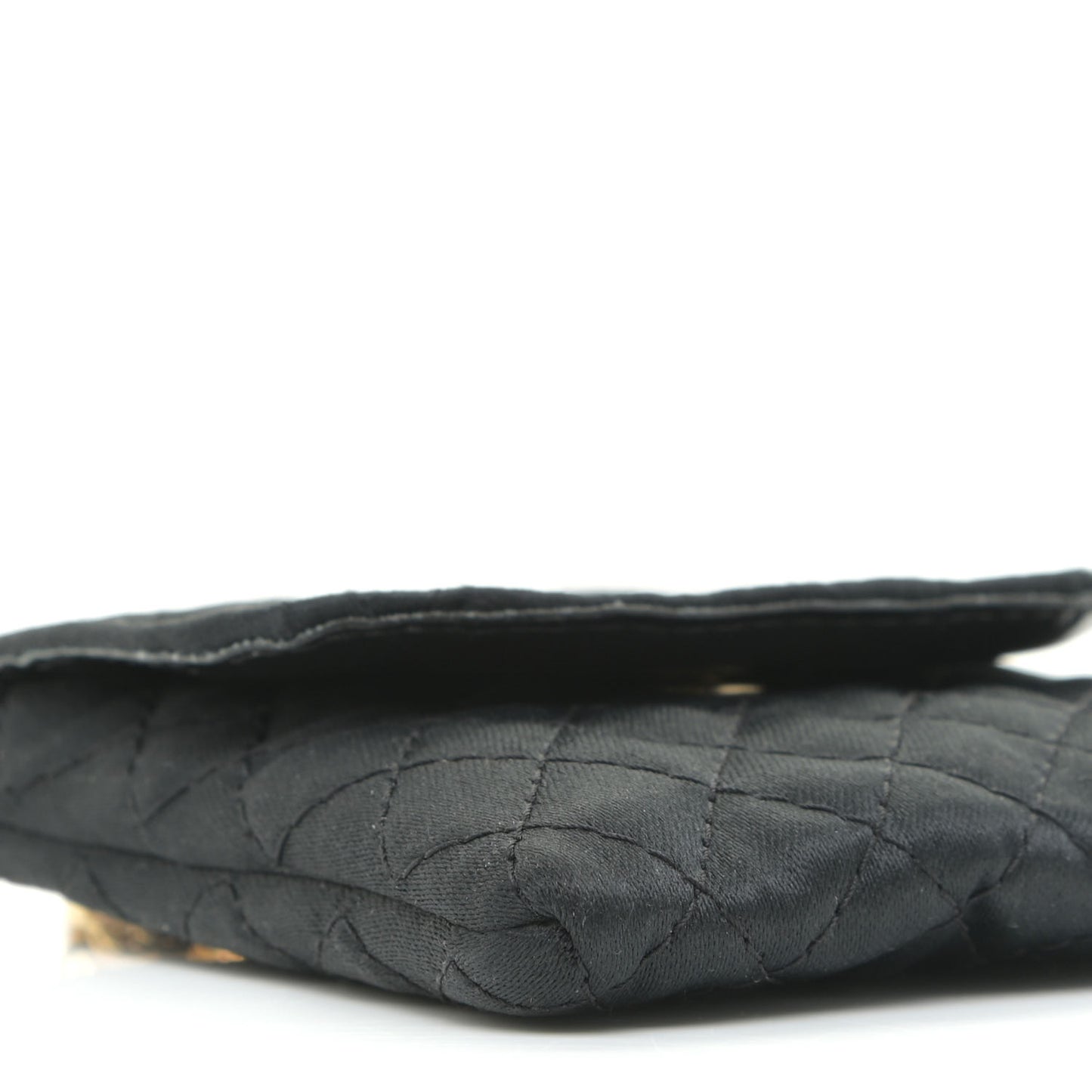 Grosgrain Quilted Micro Flap Bag Black