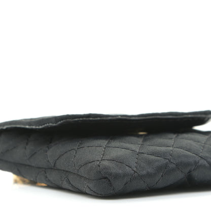 Chanel Grosgrain Quilted Micro Flap Bag Black 9 of 10