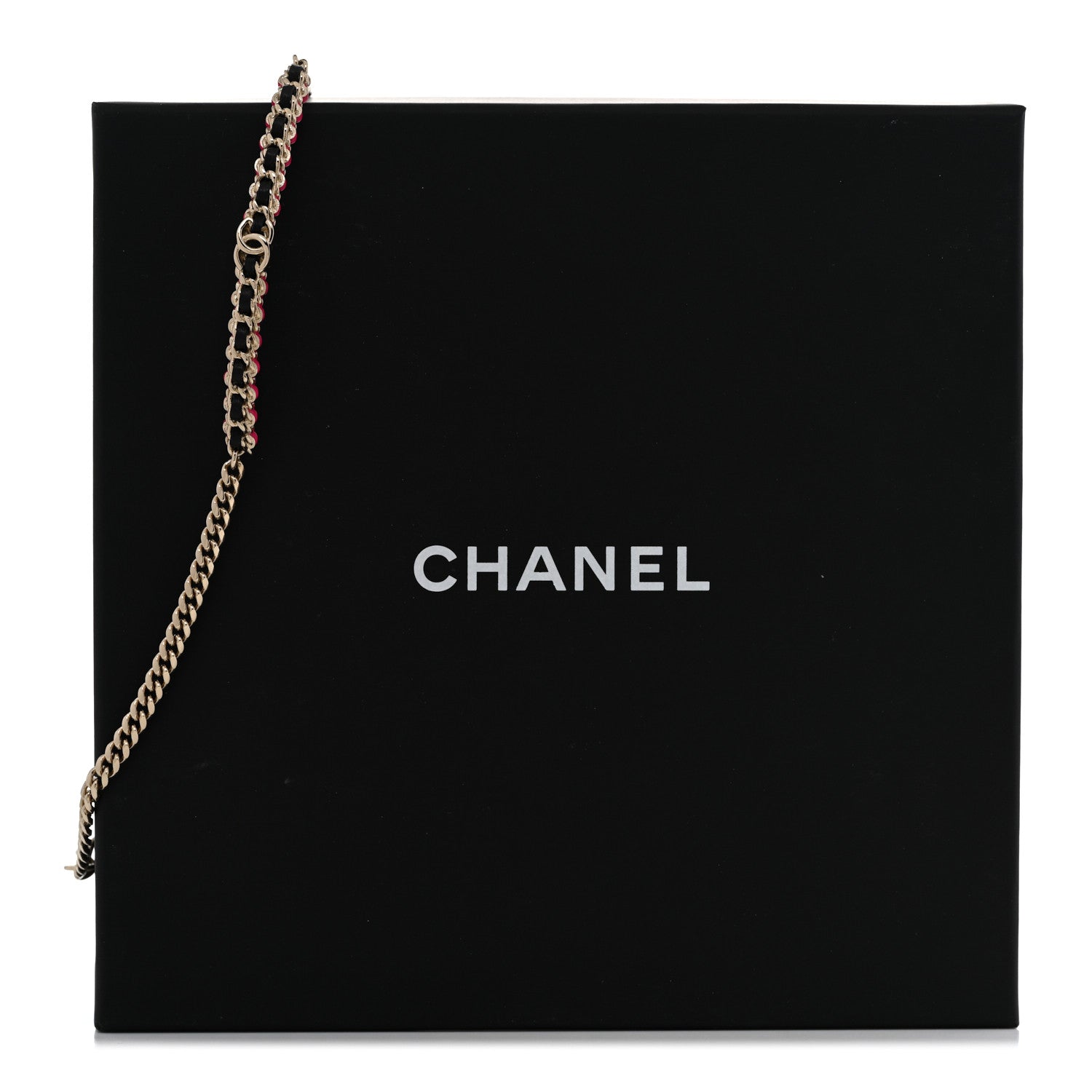 Chanel Metal Lambskin CC Choker Necklace Black Pink Gold 7 of 7