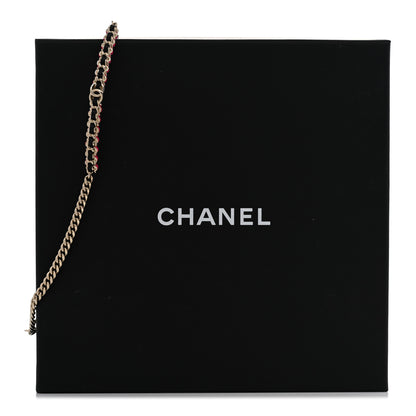 Chanel Metal Lambskin CC Choker Necklace Black Pink Gold 7 of 7