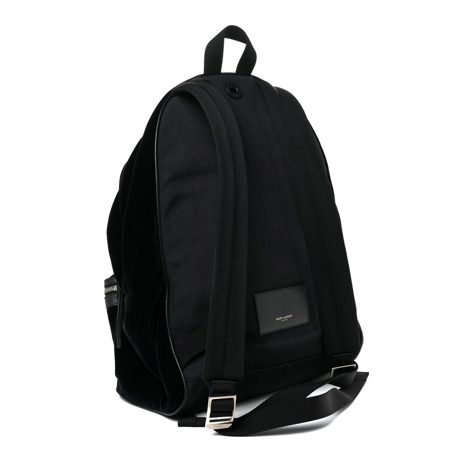 Saint Laurent Velvet City Backpack Black 3 of 15