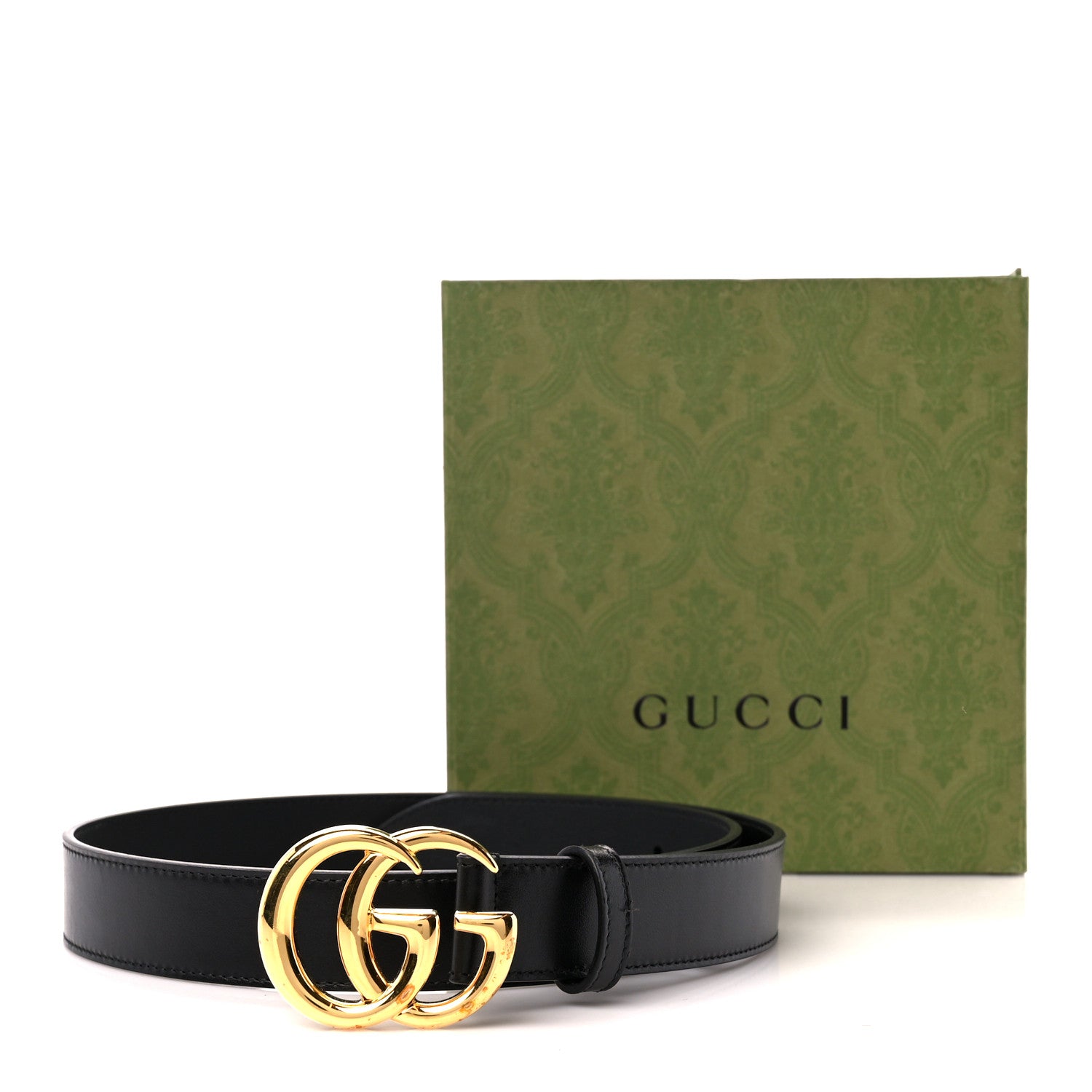 Gucci Plutone Calfskin Double G 30mm Belt 80 32 Black 5 of 5