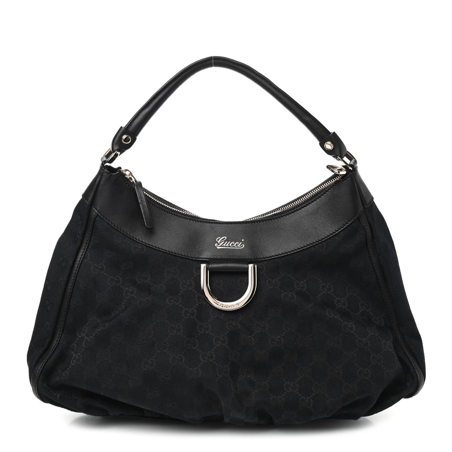 Monogram Large D Ring Hobo Black