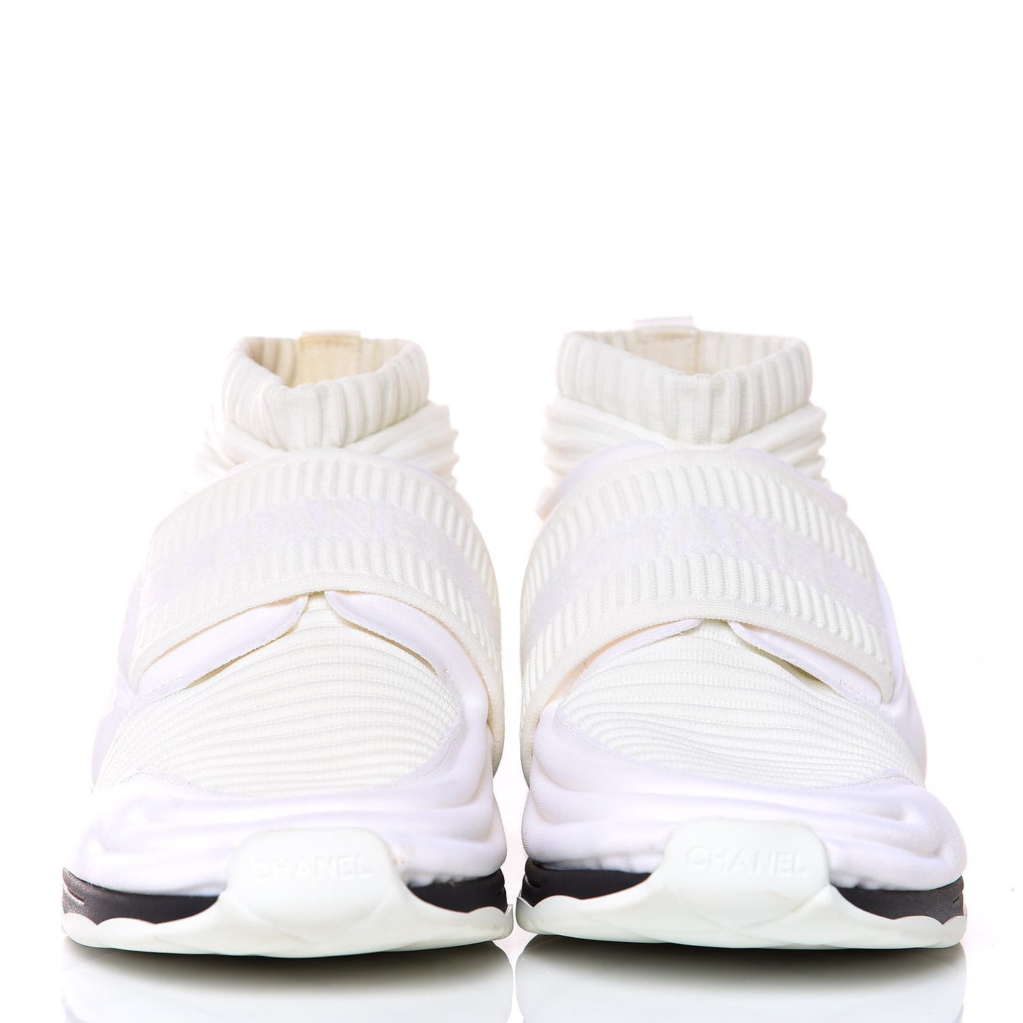 Stretch Fabric CC Sneakers 38 White