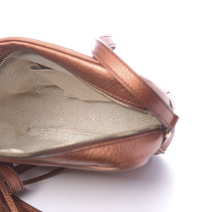 Gucci Metallic Pebbled Calfskin Small Soho Disco Bag Burnt Orange 5 of 11