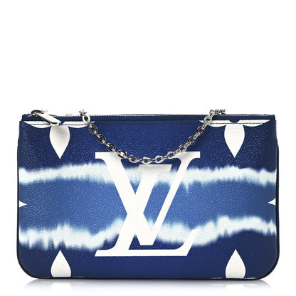 Louis Vuitton Monogram Giant Escale Double Zip Pochette Blue 1 of 13