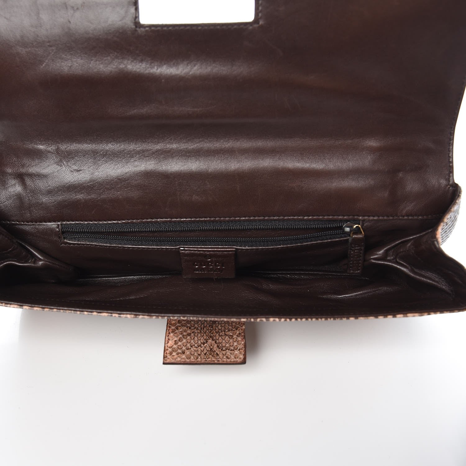 Gucci Python Bamboo Top Handle Bag Brown 5 of 7