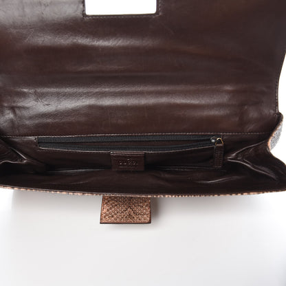 Gucci Python Bamboo Top Handle Bag Brown 5 of 7