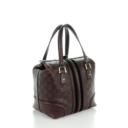 Gucci Guccissima Treasure Boston Dark Brown 3 of 7