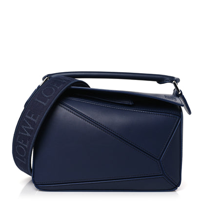 Loewe Satin Calfskin Small Puzzle Bag Abyss Blue 1 of 7