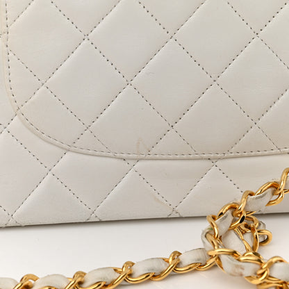 Chanel Lambskin Quilted Medium Double Flap White 20 of 21