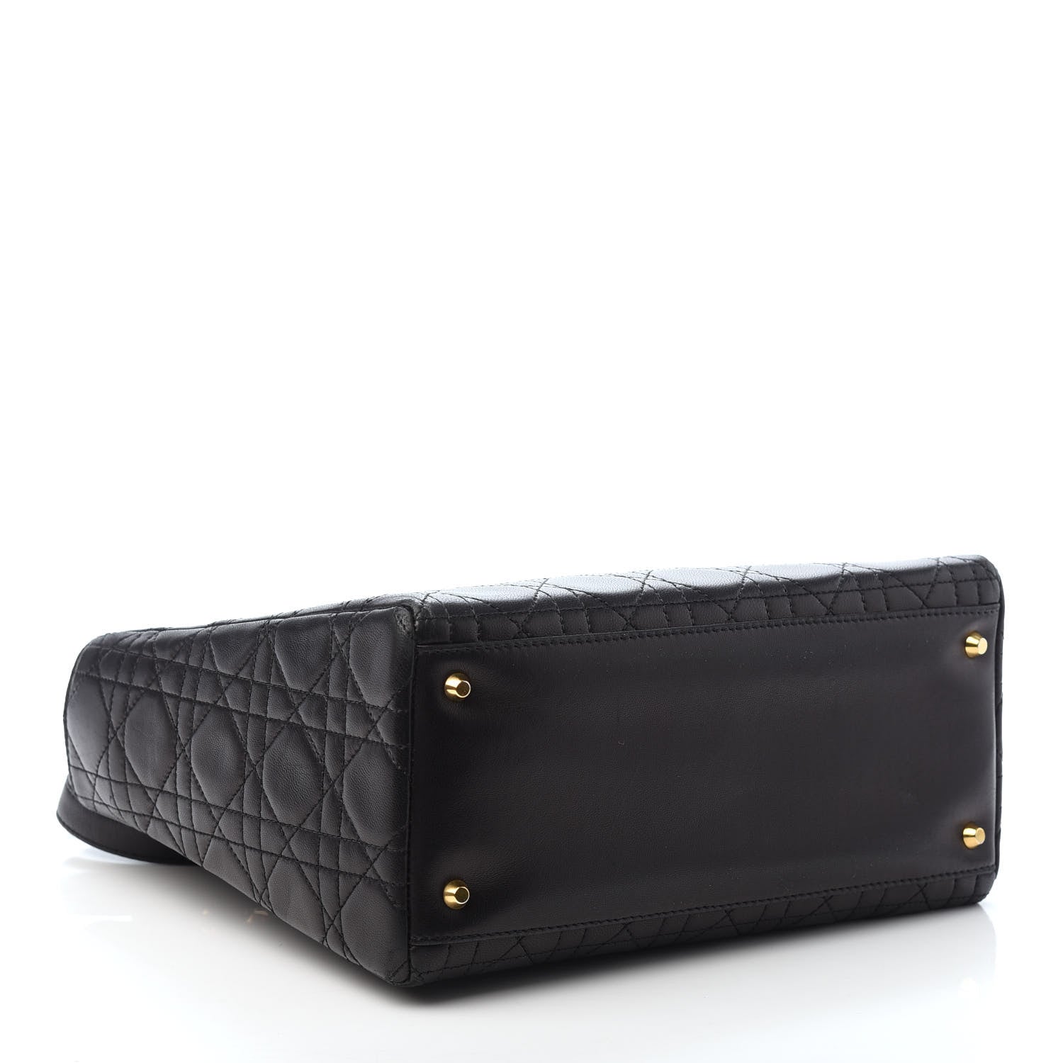 Christian Dior Lambskin Cannage Medium Lady Dior Black 4 of 9