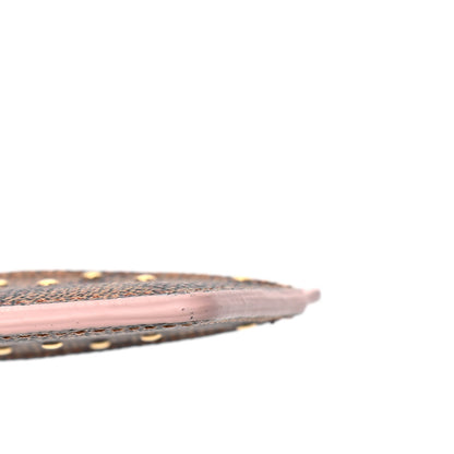 Louis Vuitton Damier Ebene Studded Card Holder Rose Ballerine 6 of 7
