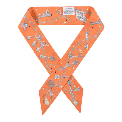 Hermes Silk Les Cles A Pois Twilly 1 of 4