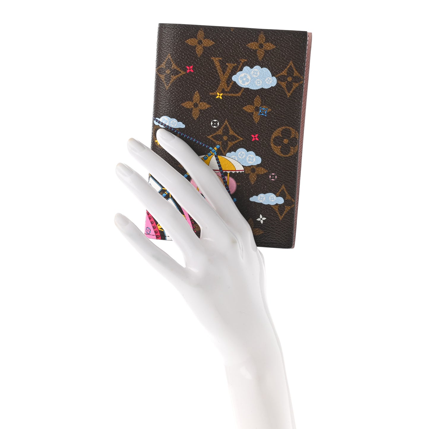 Monogram 2020 Christmas Animation Big Wheel Passport Cover Rose Ballerine