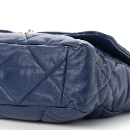 Chanel Goatskin Quilted Maxi Chanel 19 Flap Blue 6 of 10