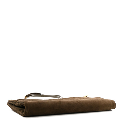The Row Suede Calfskin Party Time 7 Bag Dark Olive 4 of 11