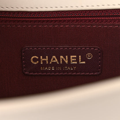 Chanel Caviar Suede Calfskin Chevron New Medium Boy Flap White 6 of 16