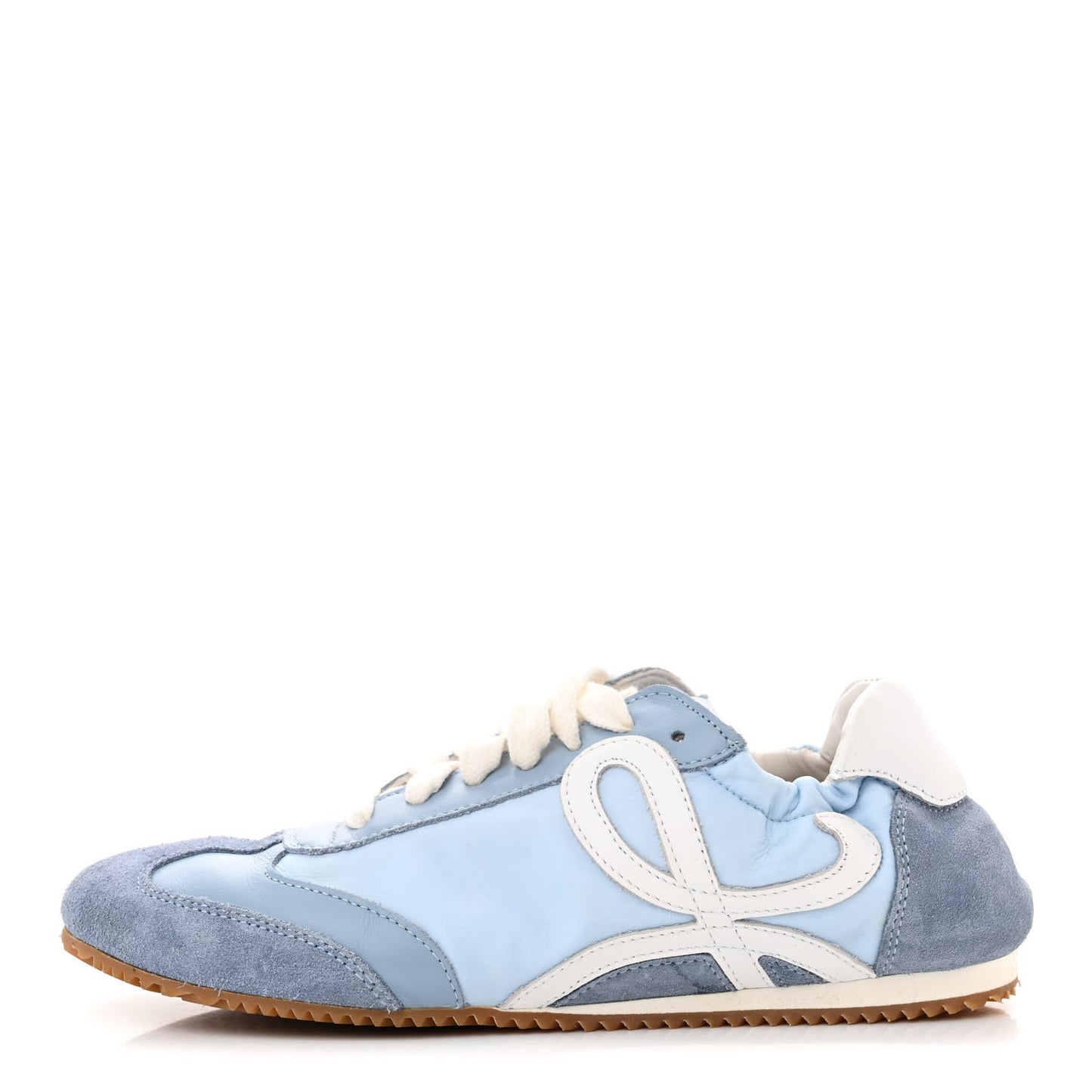 Calfskin Suede Ballet Runner Sneakers 37 Blue White