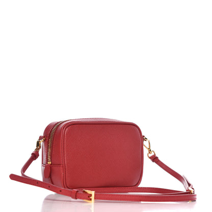 Prada Saffiano Mini Camera Crossbody Bag Fuoco 3 of 10