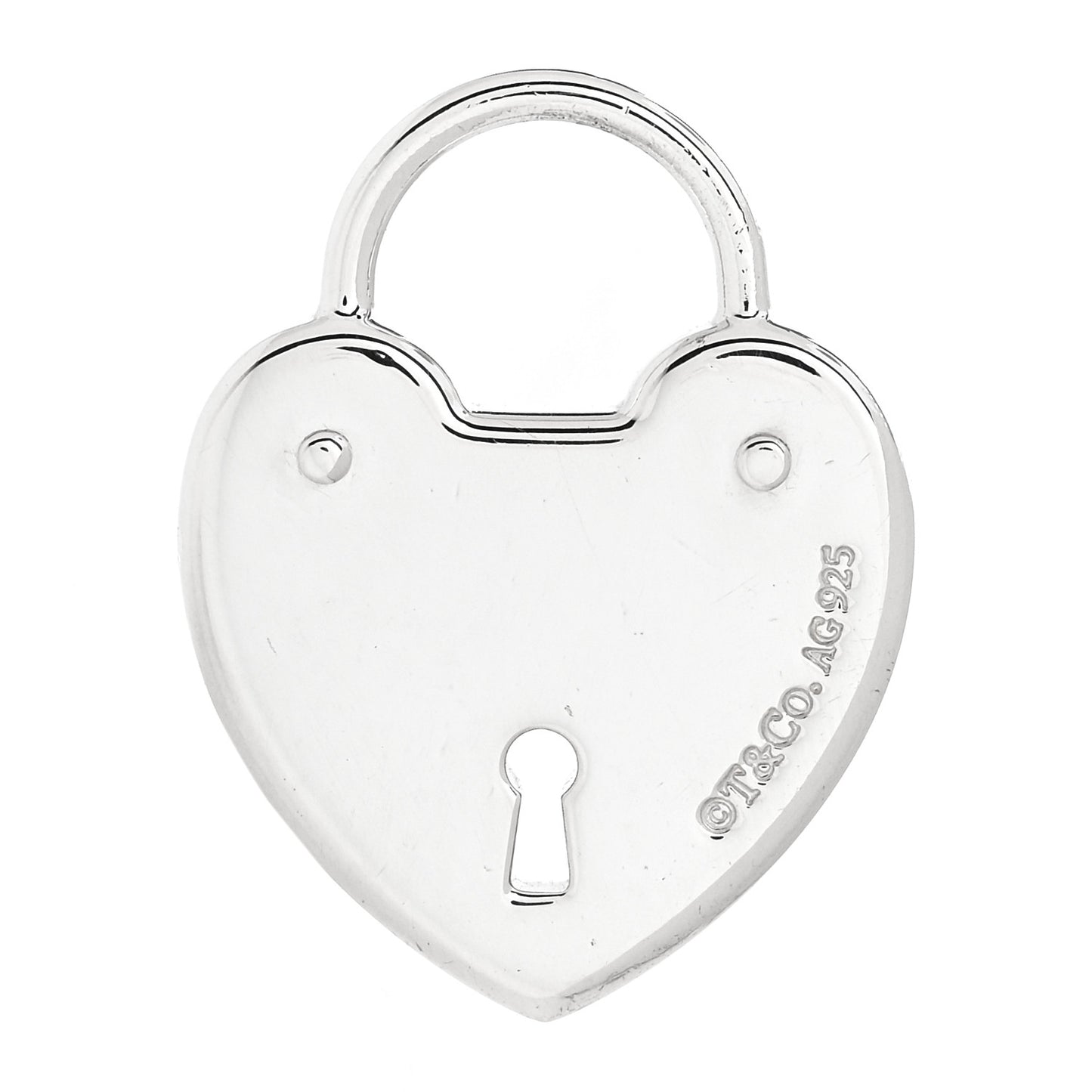 Sterling Silver Heart Lock Pendant