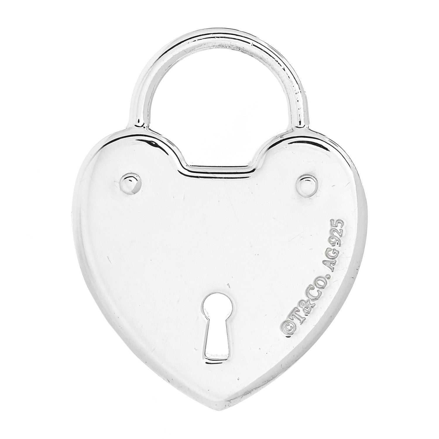Tiffany Sterling Silver Heart Lock Pendant 3 of 4