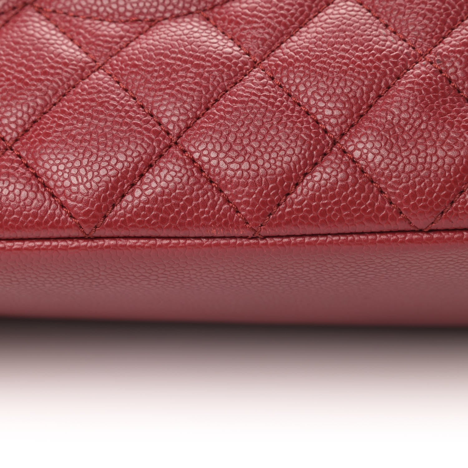 Chanel Caviar Quilted Grand Shopping Tote GST Red 6 of 7