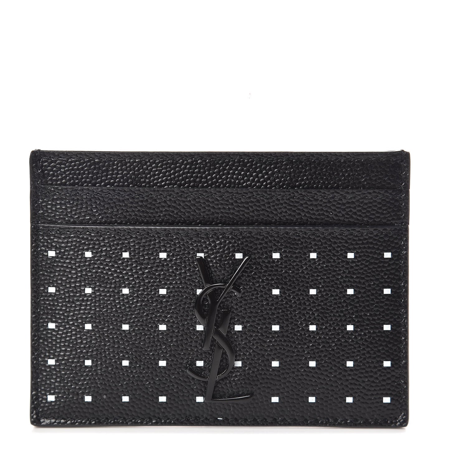 Grain De Poudre Geo Print Monogram Credit Card Case Black White