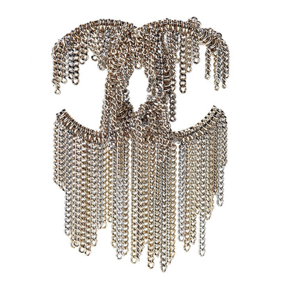 Chanel Chain Fringe CC Brooch Gold 1 of 4